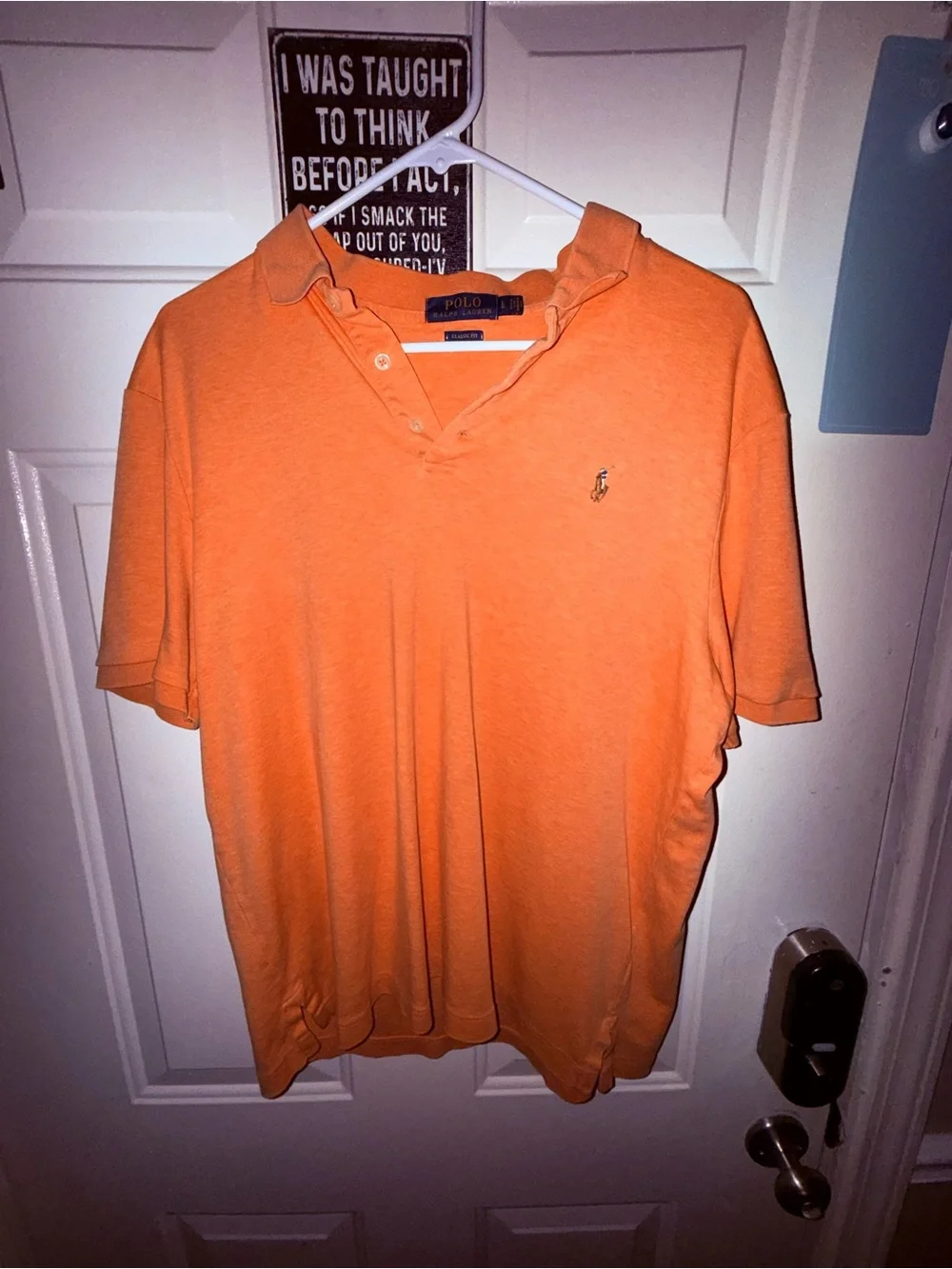 Ralph Lauren Men’s Orange Polo Shirt with Embroidered Pony